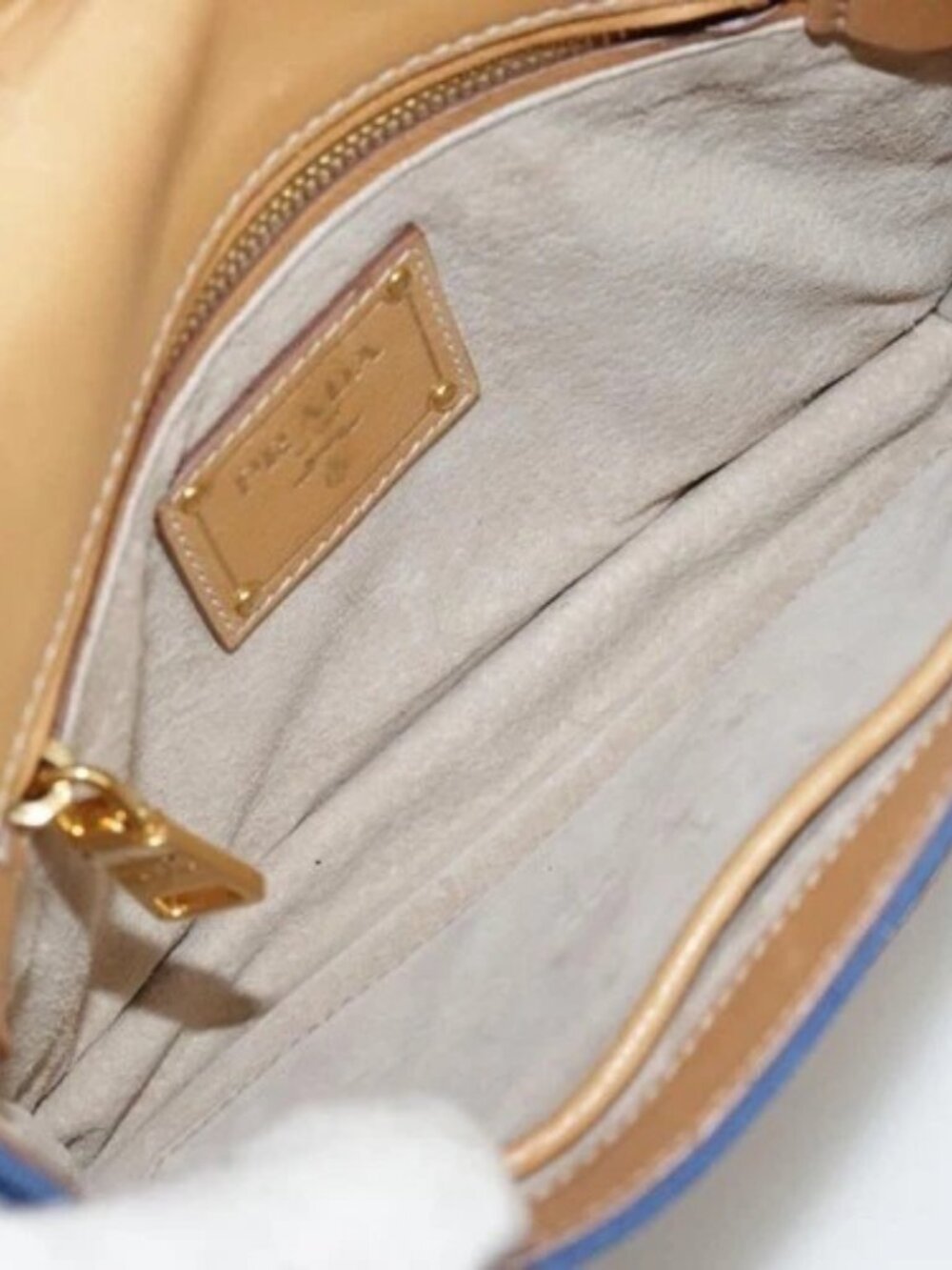 PRADA Shoulder Bag Canvas Blue Auth 111326 - Picture 9 of 16